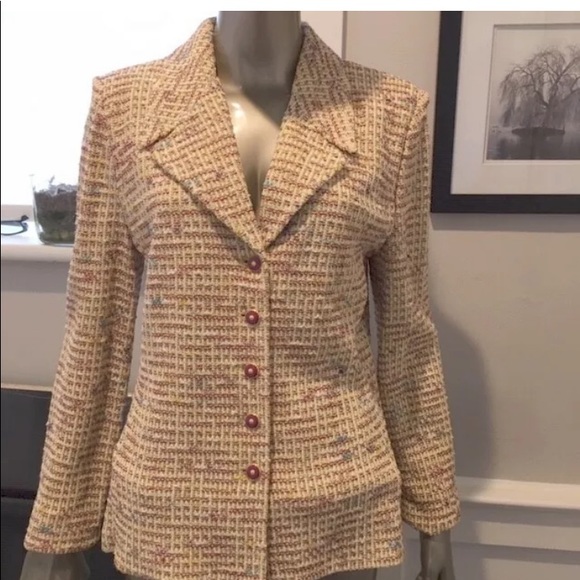 St John Collection FANTASY TWEED Jacket Blazer 10 - Picture 8 of 9